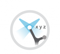Illustration of an optical marker with its position calculated in 3D coordinates: x, y, and z.